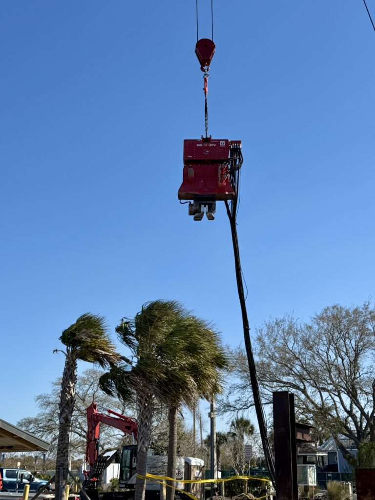 Close-up of construction machinery on site